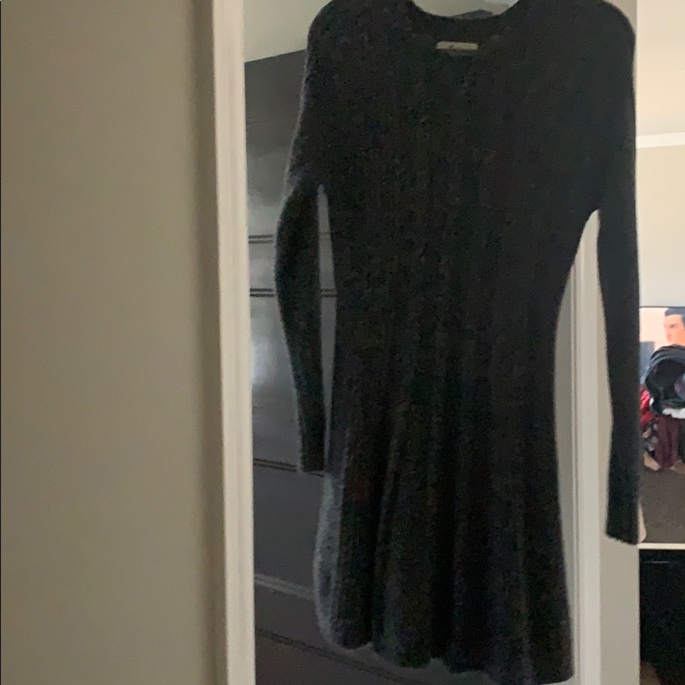 Hollister grey cable knit sweater dress